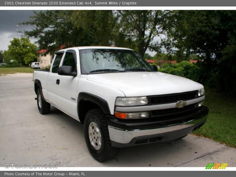 Summit White / Graphite 2001 Chevrolet Silverado 1500 Extended Cab 4x4