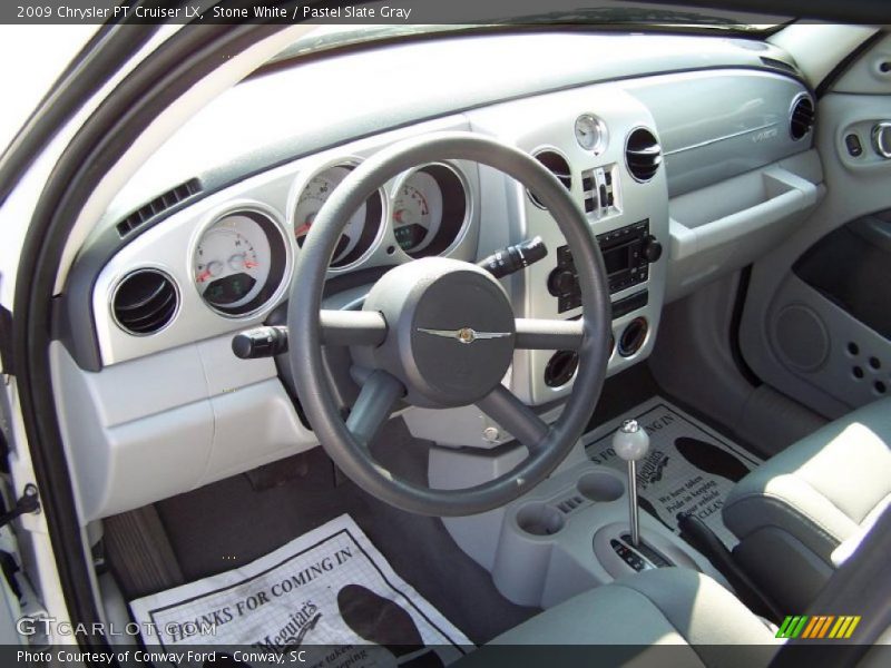 Stone White / Pastel Slate Gray 2009 Chrysler PT Cruiser LX