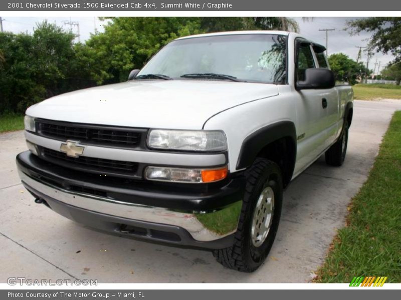 Summit White / Graphite 2001 Chevrolet Silverado 1500 Extended Cab 4x4