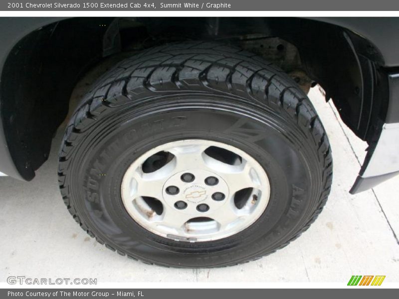 Summit White / Graphite 2001 Chevrolet Silverado 1500 Extended Cab 4x4