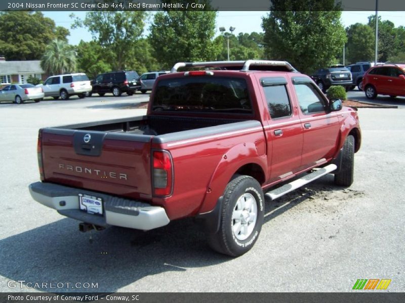 Red Brawn Metallic / Gray 2004 Nissan Frontier SC Crew Cab 4x4