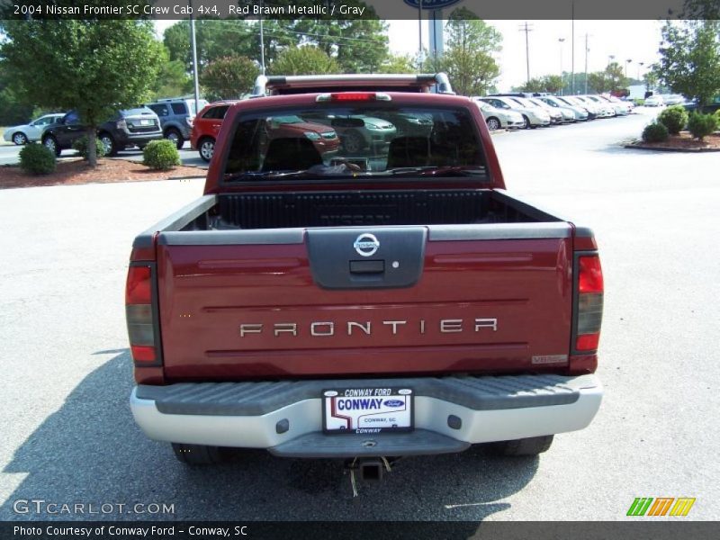 Red Brawn Metallic / Gray 2004 Nissan Frontier SC Crew Cab 4x4