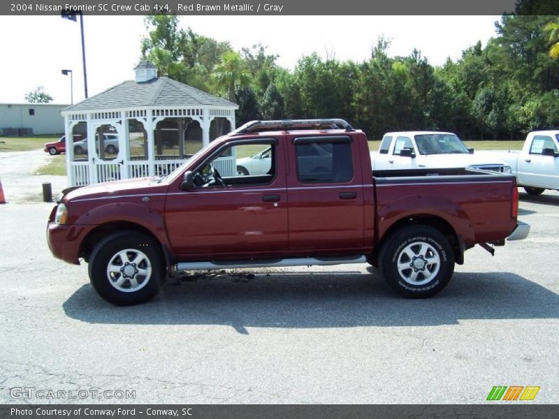Red Brawn Metallic / Gray 2004 Nissan Frontier SC Crew Cab 4x4