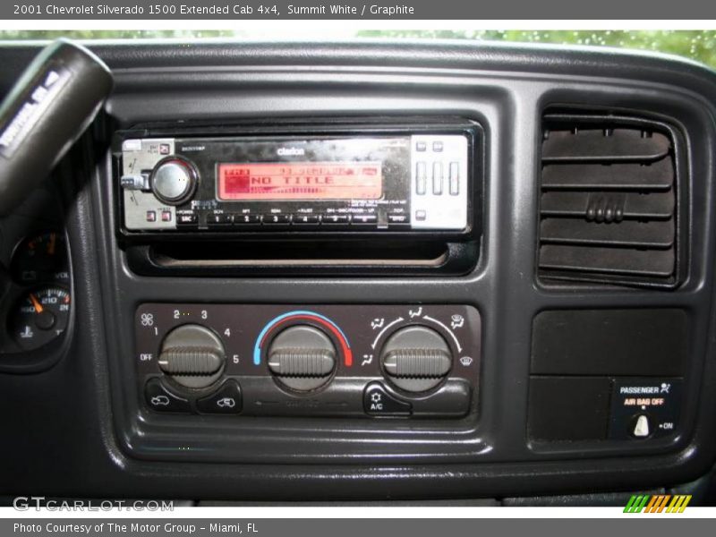 Summit White / Graphite 2001 Chevrolet Silverado 1500 Extended Cab 4x4