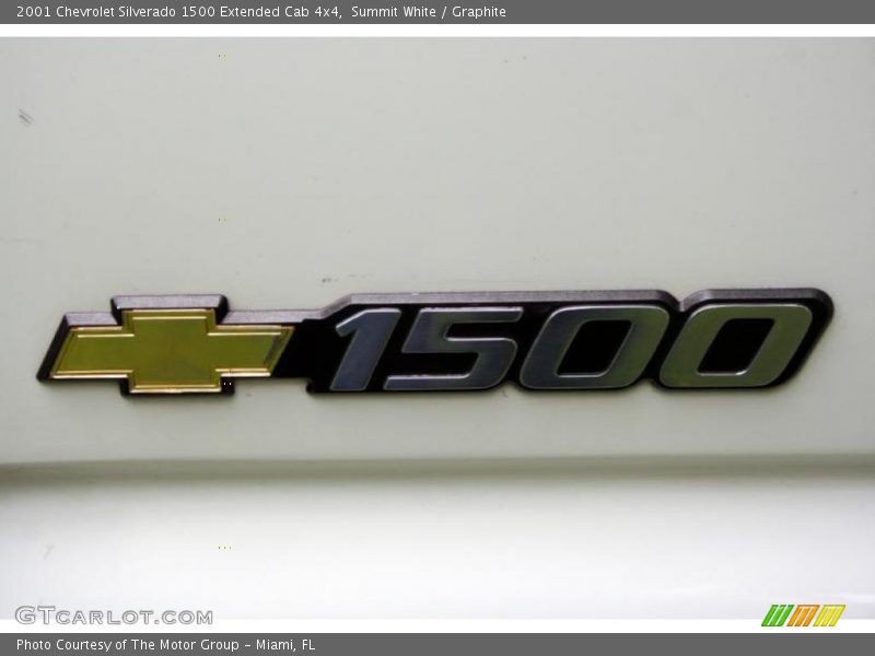 Summit White / Graphite 2001 Chevrolet Silverado 1500 Extended Cab 4x4