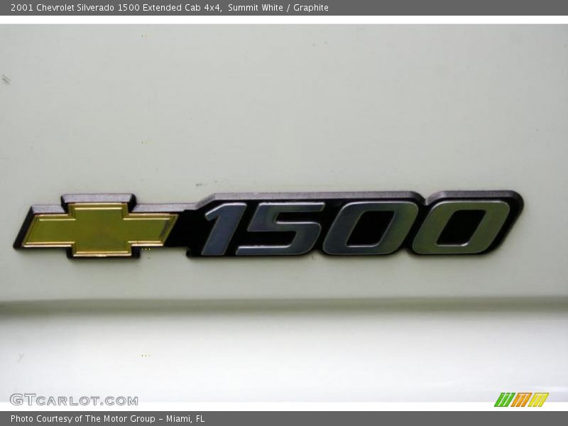 Summit White / Graphite 2001 Chevrolet Silverado 1500 Extended Cab 4x4