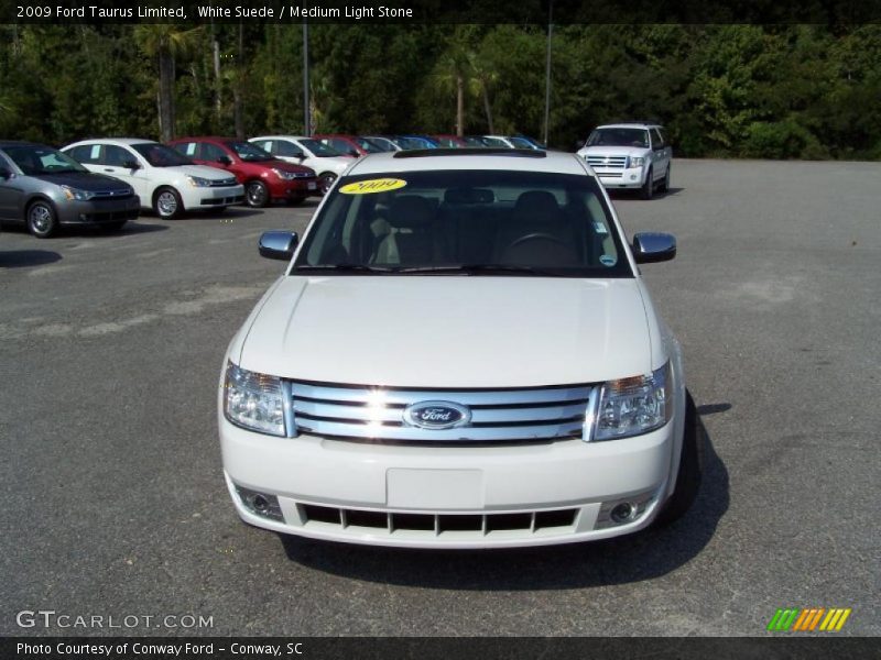 White Suede / Medium Light Stone 2009 Ford Taurus Limited