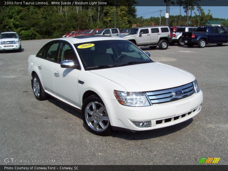 White Suede / Medium Light Stone 2009 Ford Taurus Limited