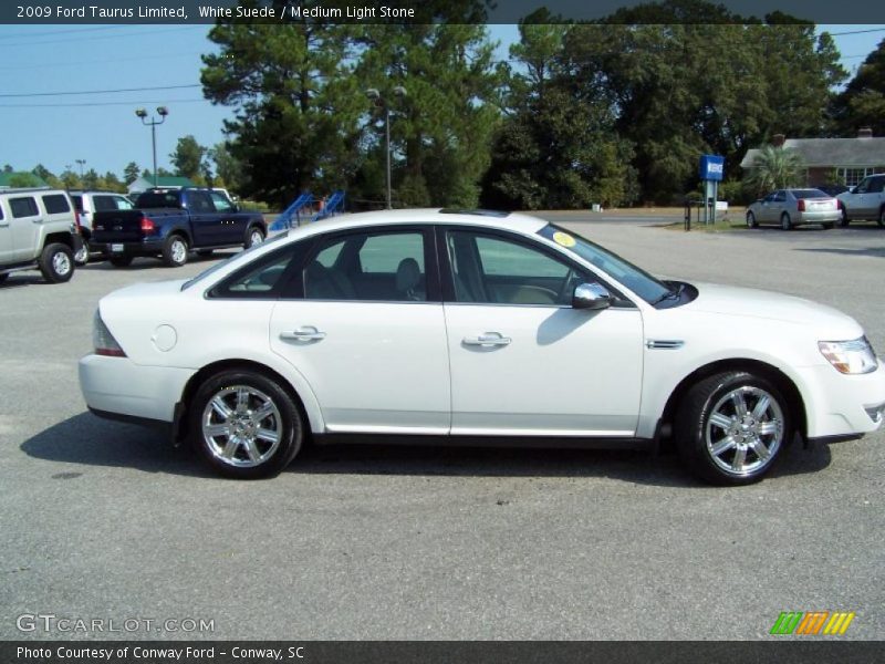 White Suede / Medium Light Stone 2009 Ford Taurus Limited