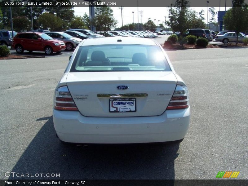 White Suede / Medium Light Stone 2009 Ford Taurus Limited