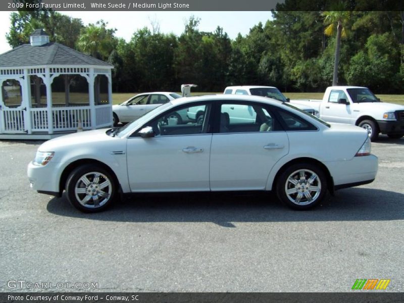 White Suede / Medium Light Stone 2009 Ford Taurus Limited