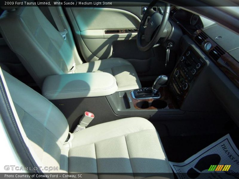 White Suede / Medium Light Stone 2009 Ford Taurus Limited