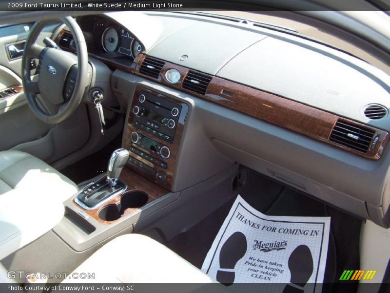White Suede / Medium Light Stone 2009 Ford Taurus Limited