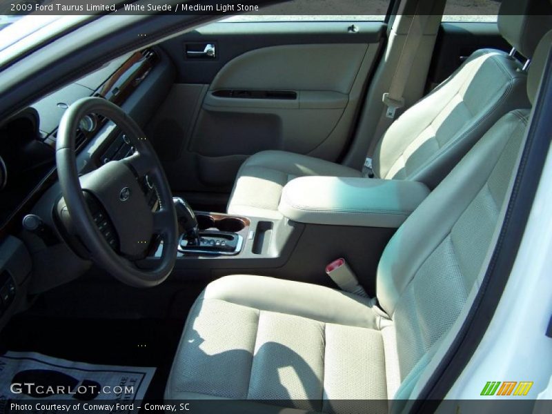White Suede / Medium Light Stone 2009 Ford Taurus Limited