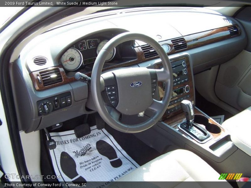 White Suede / Medium Light Stone 2009 Ford Taurus Limited