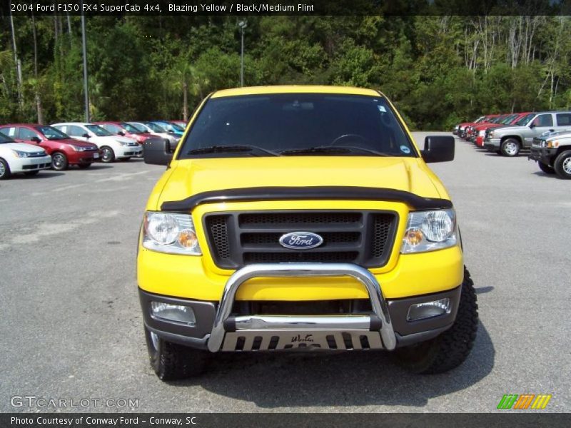 Blazing Yellow / Black/Medium Flint 2004 Ford F150 FX4 SuperCab 4x4