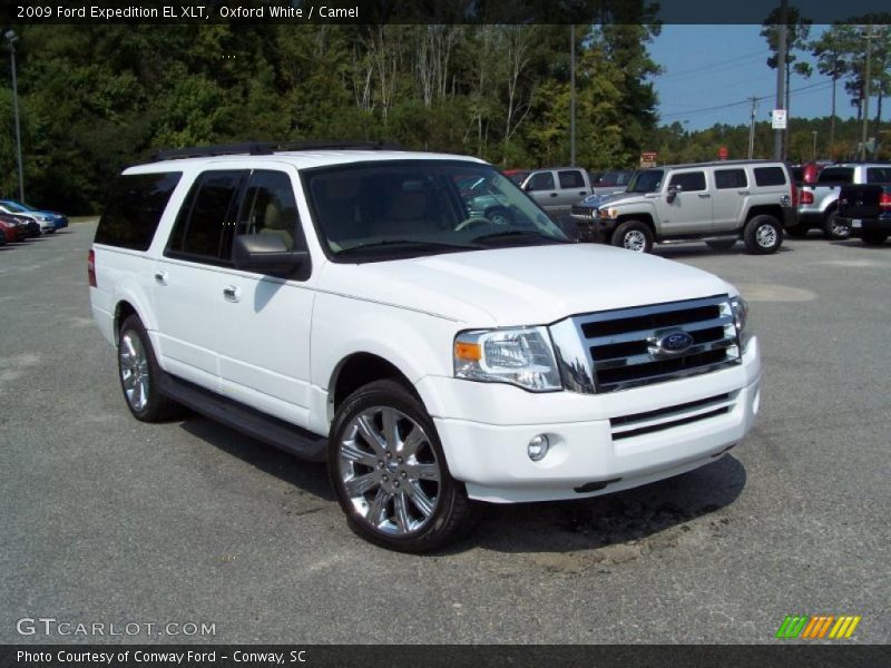 Oxford White / Camel 2009 Ford Expedition EL XLT