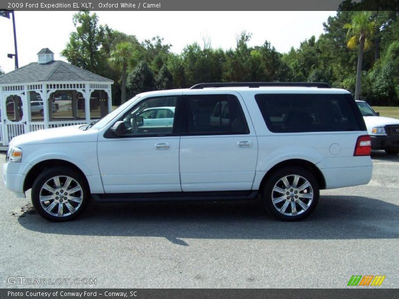Oxford White / Camel 2009 Ford Expedition EL XLT