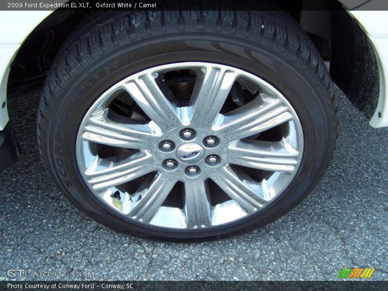 Oxford White / Camel 2009 Ford Expedition EL XLT