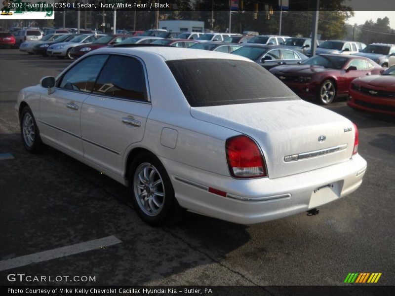 Ivory White Pearl / Black 2002 Hyundai XG350 L Sedan