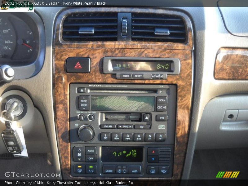 Ivory White Pearl / Black 2002 Hyundai XG350 L Sedan