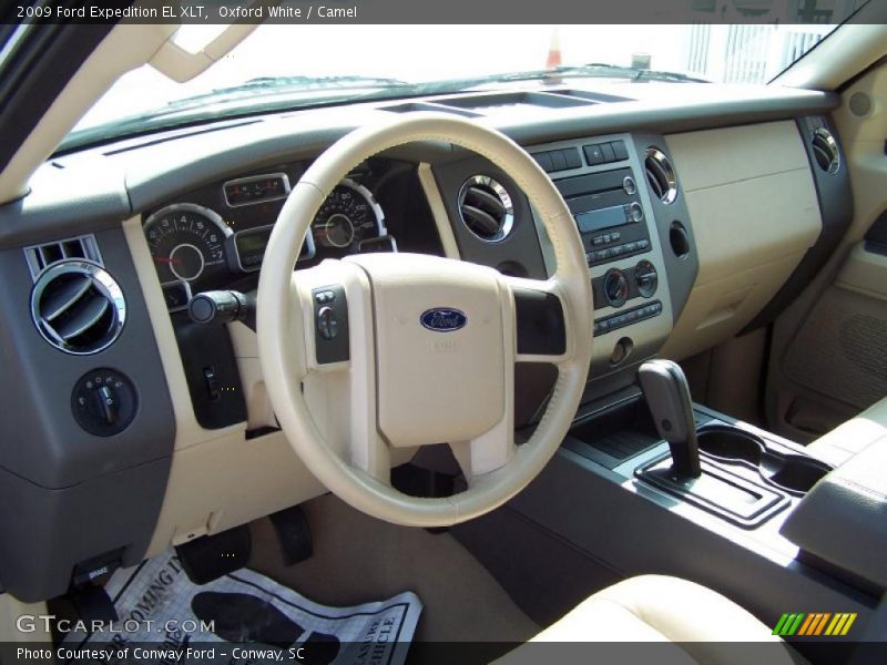 Oxford White / Camel 2009 Ford Expedition EL XLT