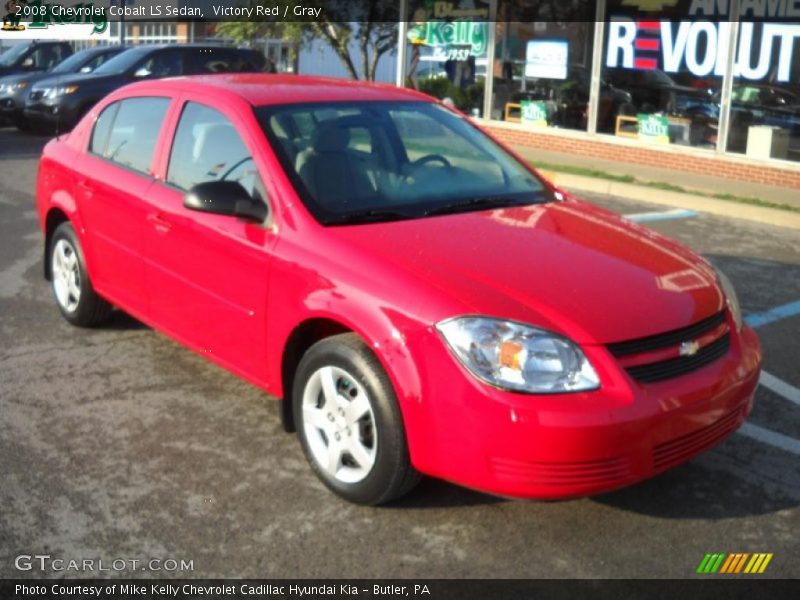Victory Red / Gray 2008 Chevrolet Cobalt LS Sedan