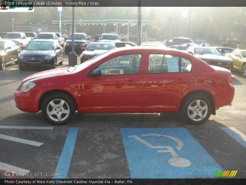 Victory Red / Gray 2008 Chevrolet Cobalt LS Sedan