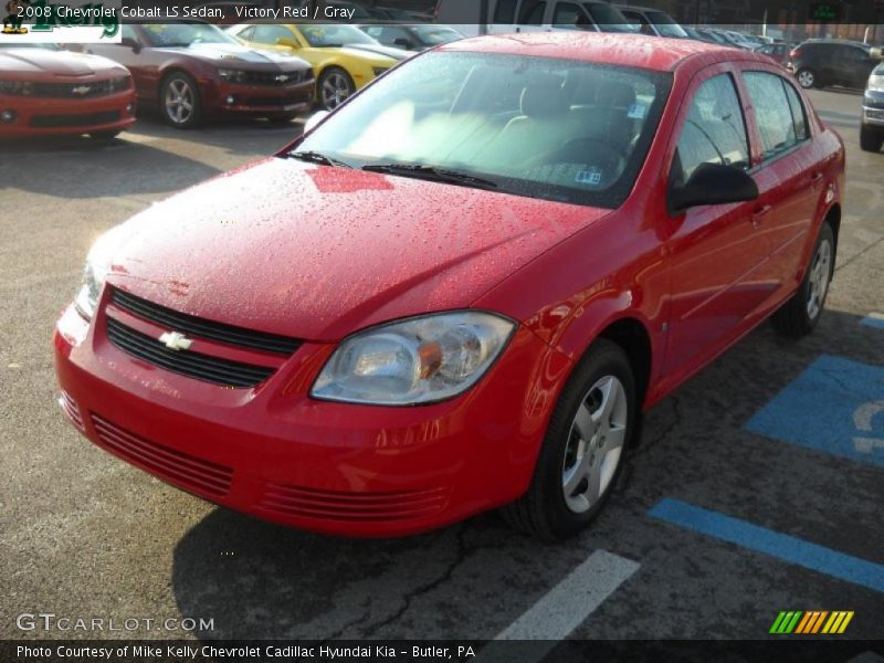 Victory Red / Gray 2008 Chevrolet Cobalt LS Sedan