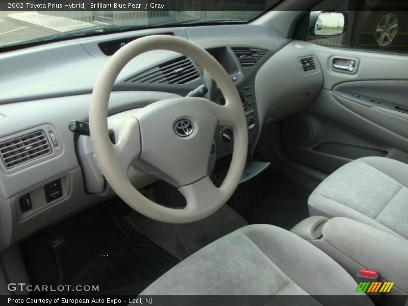 Brilliant Blue Pearl / Gray 2002 Toyota Prius Hybrid