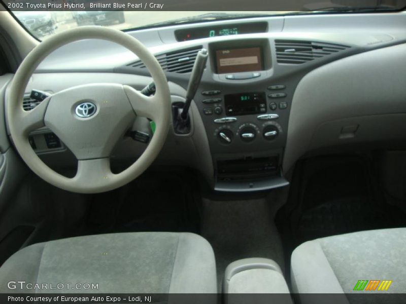 Brilliant Blue Pearl / Gray 2002 Toyota Prius Hybrid