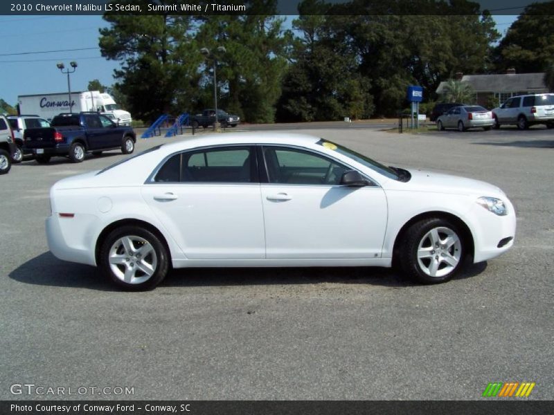 Summit White / Titanium 2010 Chevrolet Malibu LS Sedan