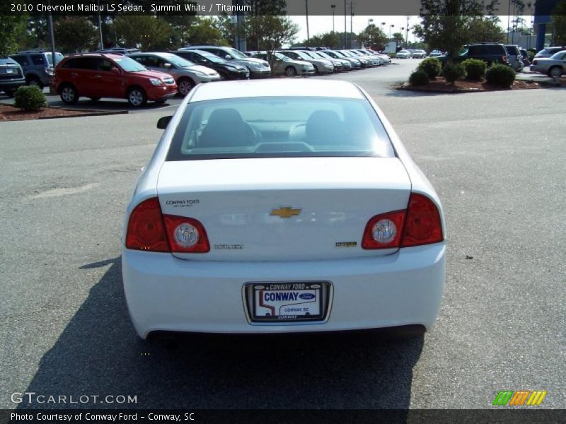 Summit White / Titanium 2010 Chevrolet Malibu LS Sedan