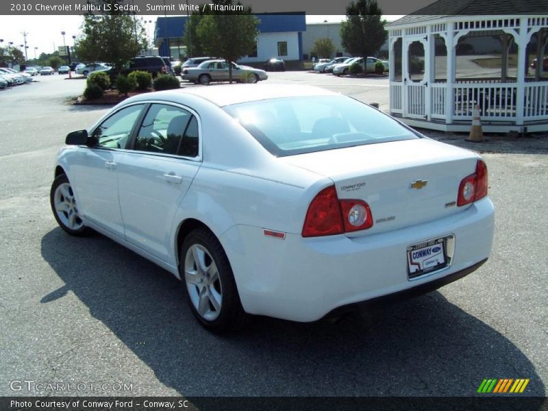 Summit White / Titanium 2010 Chevrolet Malibu LS Sedan