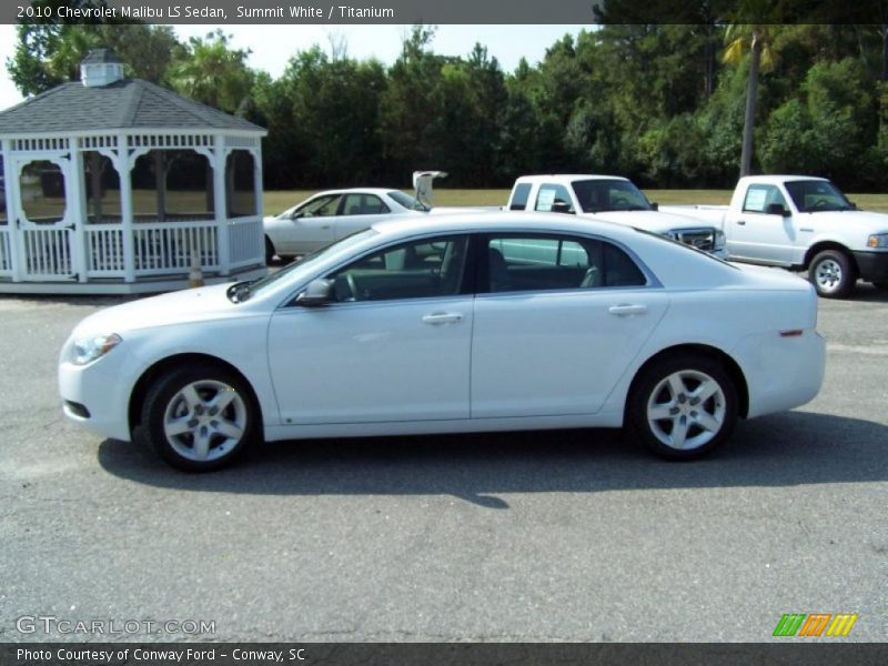 Summit White / Titanium 2010 Chevrolet Malibu LS Sedan