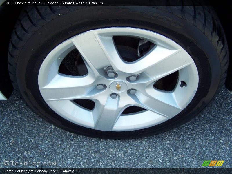 Summit White / Titanium 2010 Chevrolet Malibu LS Sedan