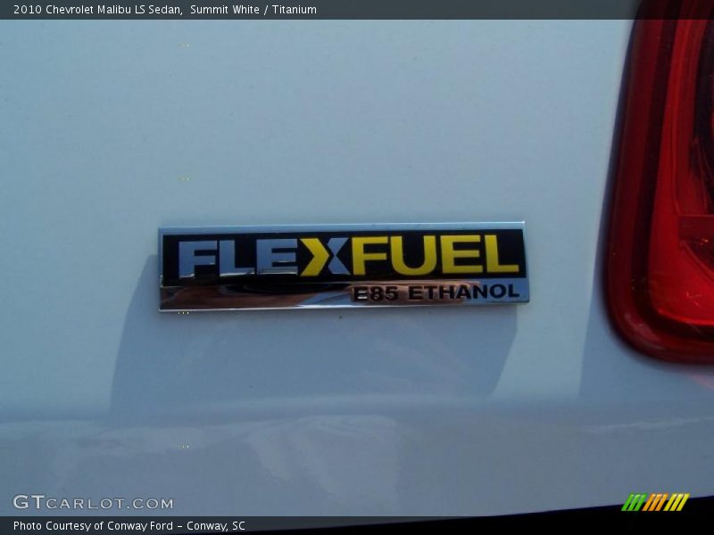 Summit White / Titanium 2010 Chevrolet Malibu LS Sedan