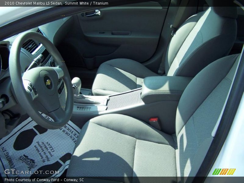 Summit White / Titanium 2010 Chevrolet Malibu LS Sedan