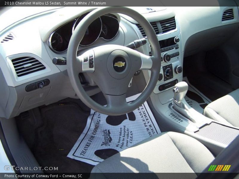 Summit White / Titanium 2010 Chevrolet Malibu LS Sedan
