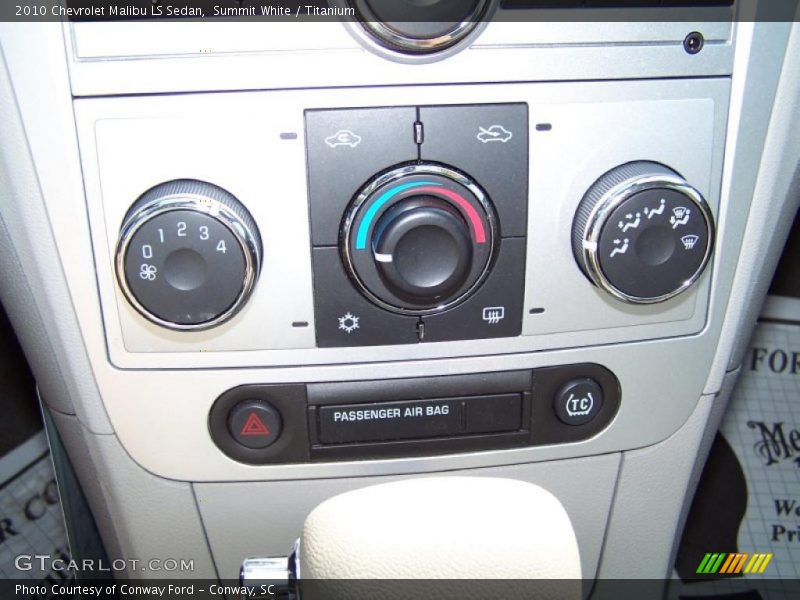 Summit White / Titanium 2010 Chevrolet Malibu LS Sedan