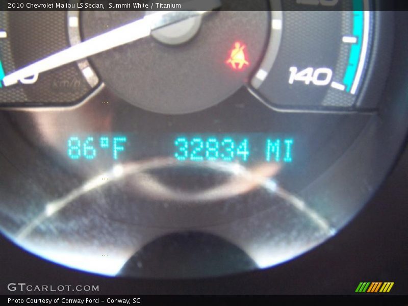 Summit White / Titanium 2010 Chevrolet Malibu LS Sedan