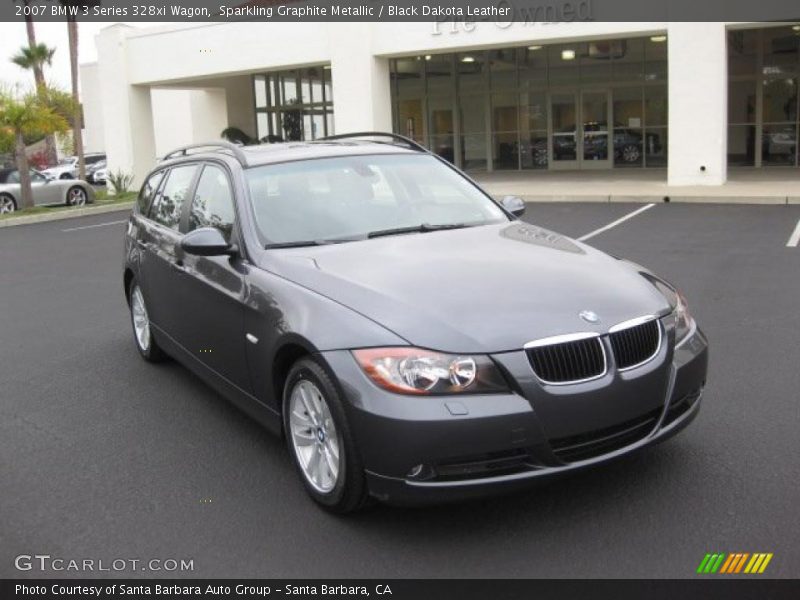 Sparkling Graphite Metallic / Black Dakota Leather 2007 BMW 3 Series 328xi Wagon