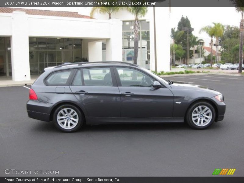 Sparkling Graphite Metallic / Black Dakota Leather 2007 BMW 3 Series 328xi Wagon