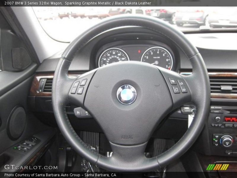 Sparkling Graphite Metallic / Black Dakota Leather 2007 BMW 3 Series 328xi Wagon