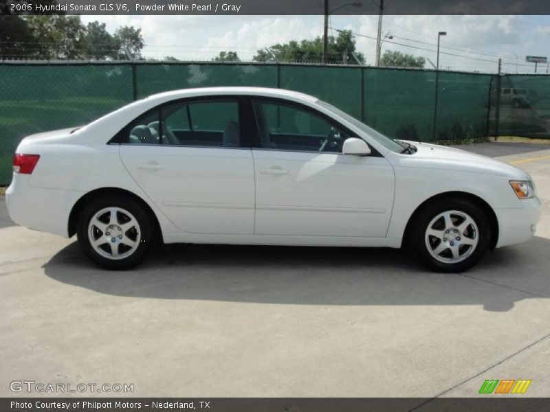 Powder White Pearl / Gray 2006 Hyundai Sonata GLS V6