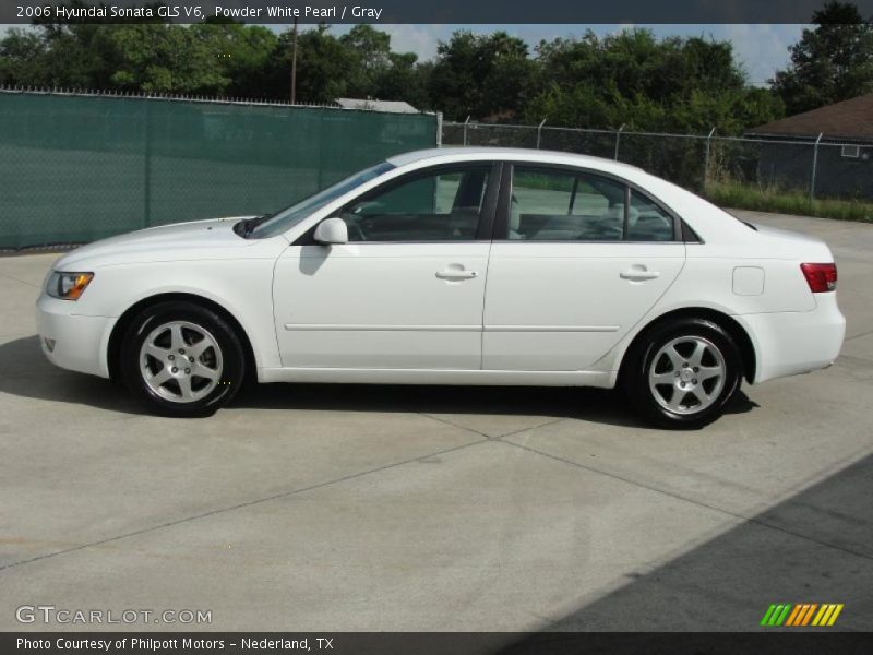Powder White Pearl / Gray 2006 Hyundai Sonata GLS V6