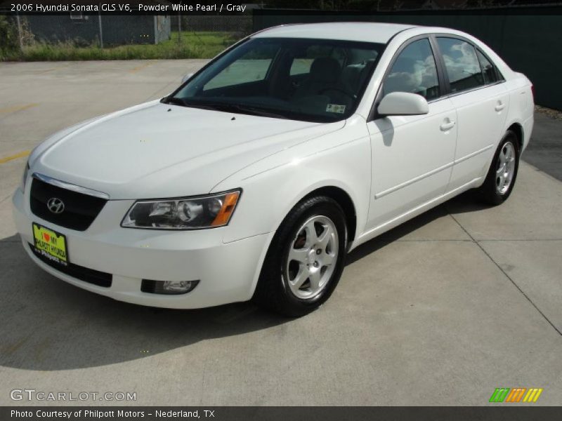 Powder White Pearl / Gray 2006 Hyundai Sonata GLS V6