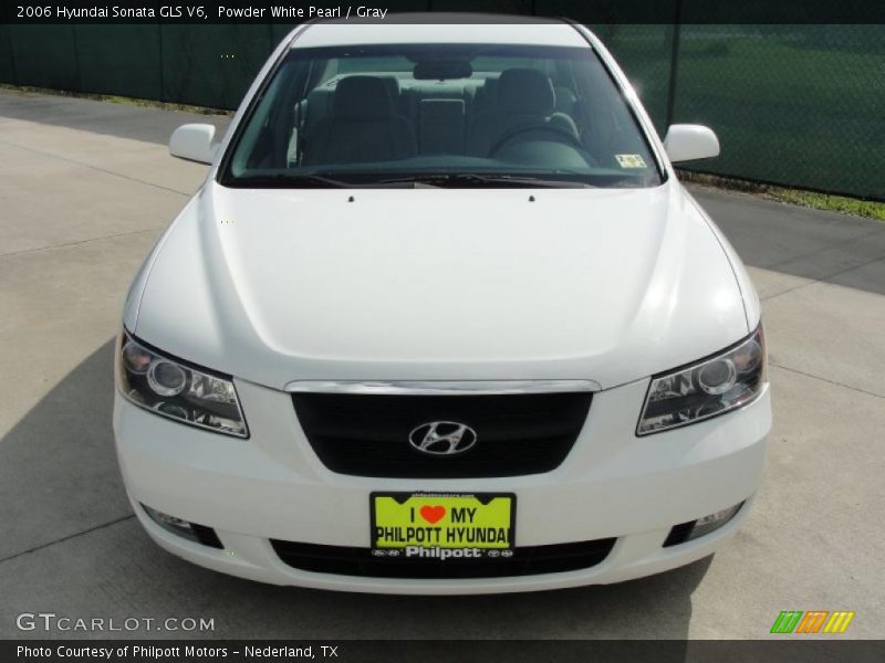 Powder White Pearl / Gray 2006 Hyundai Sonata GLS V6