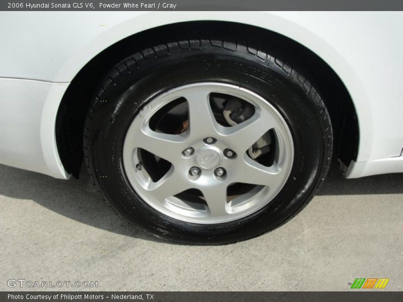 Powder White Pearl / Gray 2006 Hyundai Sonata GLS V6