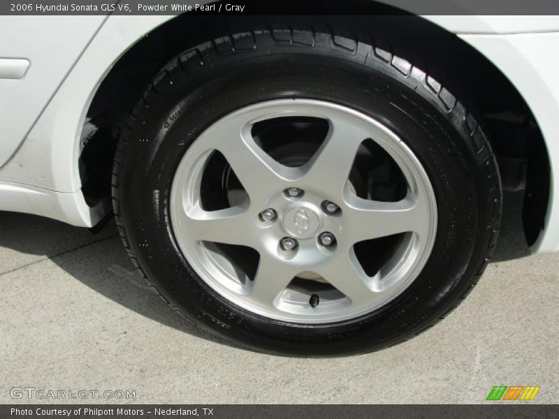 Powder White Pearl / Gray 2006 Hyundai Sonata GLS V6